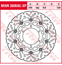 TRW ZF TARCZA HAMULCOWA PRZÓD SUZUKI GSX-R 600 '08-'16, GSX-R 750 '08-'16, GSX-R 1000 '07-'16 (310X102X5,5MM) WAVE