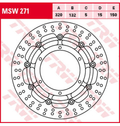 TRW ZF TARCZA HAMULCOWA PRZÓD YAMAHA XT 660X '04-'16 (320X132X5MM)