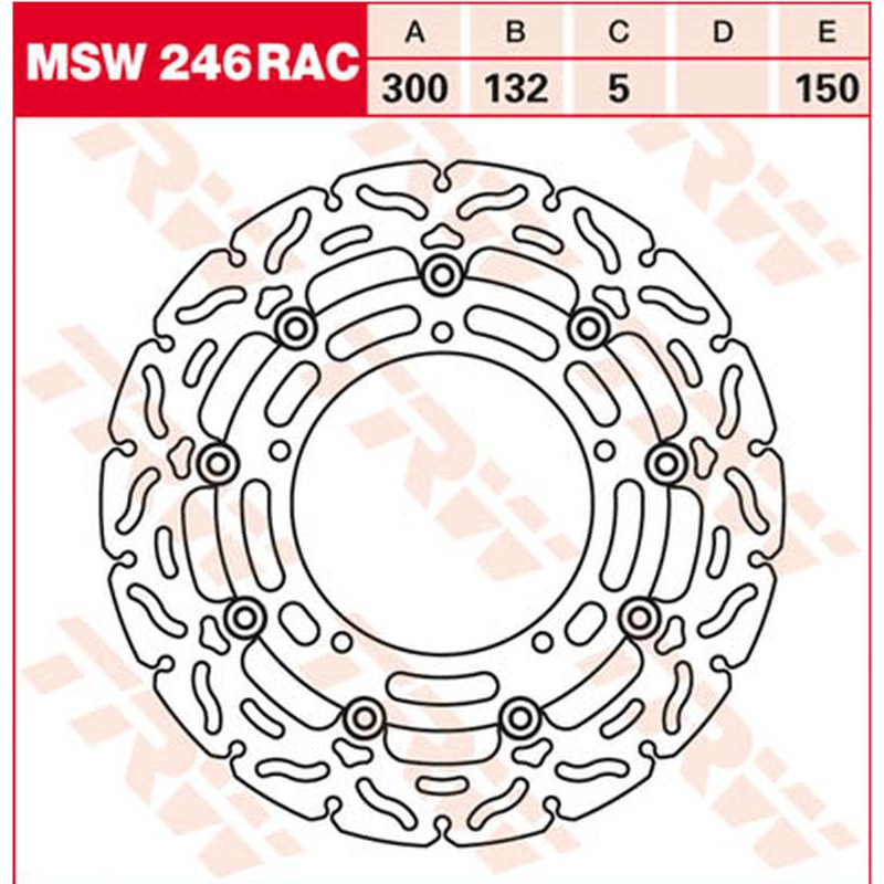 TRW ZF TARCZA HAMULCOWA PRZÓD YAMAHA YZF R25, YZF R3, MT-03 '15-, FZ-6N/S FAZER '04-'10, XJ6 600N/F/S DIVERSION '09-'16