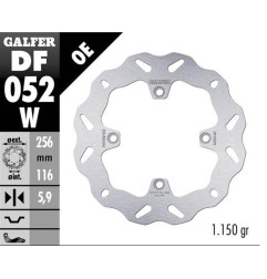 GALFER TARCZA HAMULCOWA TYŁ HONDA CRF 1000L AFRICA TWIN '15-'23 (WAVE FIXED) (256X116X5,9MM)