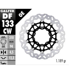 GALFER TARCZA HAMULCOWA PRZÓD HONDA FORZA 750 '21-'23; CB 1000R '18-'23; NT 1100 '22-'23 (WAVE FLOATING) (310X94X4,5MM)