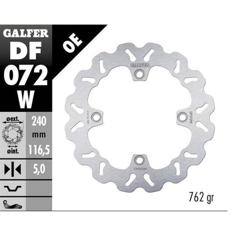 GALFER TARCZA HAMULCOWA TYŁ HONDA CBF 500N '04-; CB 600 HORNET '07-; CBF 600S/N '04-; CB 750 HORNET '22- (240X116,5X5MM) GALFER TARCZA HAMULCOWA TYŁ HONDA CBF 500N '04-; CB 600 HORNET '07-; CBF 600S/N '04-; CB 750 HORNET '22- (240X116,5X5MM)