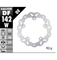 GALFER TARCZA HAMULCOWA TYŁ HONDA CRF 1100L AFRICA TWIN '20- (WAVE FIXED) (256X140X5,9MM)