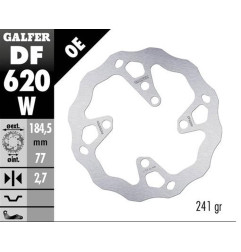 GALFER TARCZA HAMULCOWA TYŁ BETA EVO 125 '20-'23; 250 2T '20-'23; 300 2T '20-'23; 300 4T '20-'23 (184X77X2,7MM)
