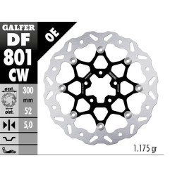 GALFER TARCZA HAMULCOWA PRZÓD KTM 790 DUKE '18-'23; 890 DUKE '21-'22 (WAVE FLOATING) (300X52X5MM)