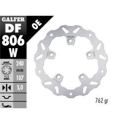 GALFER TARCZA HAMULCOWA TYŁ KTM 790 DUKE '18-'23; 890 DUKE '21-'23 (WAVE FIXED) (240X107X5MM)