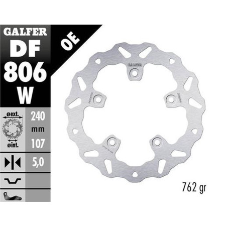 GALFER TARCZA HAMULCOWA TYŁ KTM 790 DUKE '18-'23; 890 DUKE '21-'23 (WAVE FIXED) (240X107X5MM)