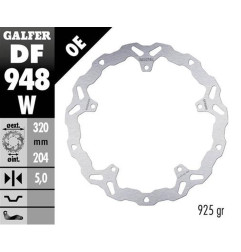 GALFER TARCZA HAMULCOWA PRZÓD KTM RC 125 '22-'23; RC 200 '22-23; RC 390 '22'23 (WAVE FIXED) (320X204X5MM)