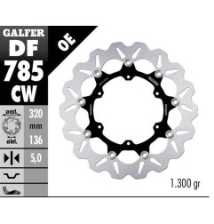 GALFER TARCZA HAMULCOWA PRZÓD KTM 1050 ADVENTURE '15-; 1090 ADVENTURE '17-; 1190R ADVENTURE '13