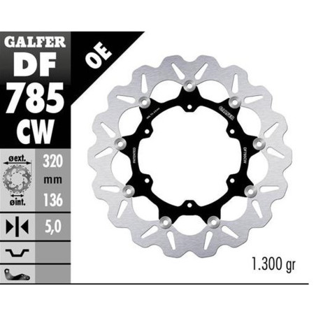 GALFER TARCZA HAMULCOWA PRZÓD KTM 1050 ADVENTURE '15-; 1090 ADVENTURE '17-; 1190R ADVENTURE '13