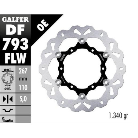GALFER TARCZA HAMULCOWA TYŁ KTM 1050 ADVENTURE '15-; 1090 ADVENTURE '17-; 1190R ADVENTURE '13