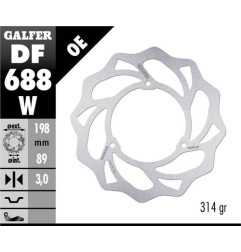 GALFER TARCZA HAMULCOWA PRZÓD KTM SX 65 '98-'24; HUSQVARNA TC 65 '17-'24; GAS GAS MC 65 '21-'24 (3x6,5MM) WAVE