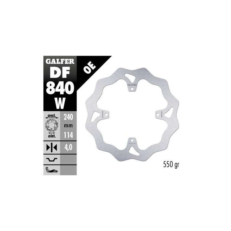 GALFER TARCZA HAMULCOWA TYŁ TM RACING MX 125-530 15-21, EN 125-530 '15-21, SMR 450/530/660 '15- (4X6,25MM) WAVE