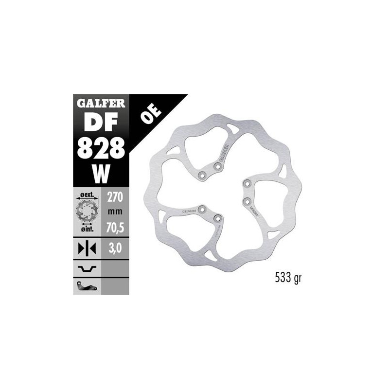 GALFER TARCZA HAMULCOWA PRZÓD TM RACING EN 125/250/450/530 '04-14, EN 125/300 '15-21, MX 125-530 '05- WAVE GALFER TARCZA HAMULCOWA PRZÓD TM RACING EN 125/250/450/530 '04-14, EN 125/300 '15-21, MX 125-530 '05- WAVE