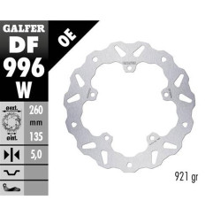 GALFER TARCZA HAMULCOWA TYŁ HARLEY-DAVIDSON (260X135X5) (WAVE) (PATRZ OPIS)