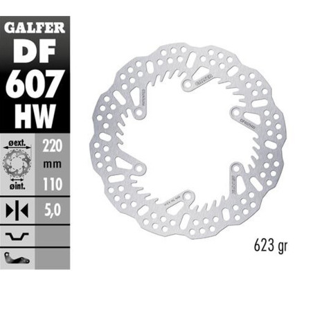 GALFER TARCZA HAMULCOWA TYŁ KTM SX/EXC/SX-F/EXC-F '93-'23; GS/MX/LC4 '93-'23; GAS GAS EC/EC-F/MC/MC-F '21-'24