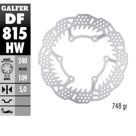 GALFER TARCZA HAMULCOWA TYŁ BETA 250RR '12-'24; 300RR '13-'24; 350RR '13-'24; 400/430/450/480/498 '13-'24; X-TRAINER
