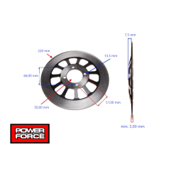 TARCZA HAMULCOWA PRZEDNIA POWER FORCE SUZUKI GN 125
