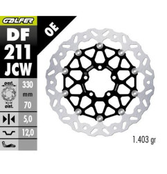 GALFER TARCZA HAMULCOWA PRZÓD KAWASAKI ZX 10R SE '18-; ZX 10RR NINJA '17- (FLOATECH) (330X70X5MM)
