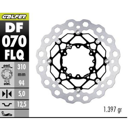 GALFER TARCZA HAMULCOWA PRZÓD HONDA CBR 600 RR '03-'17; CBR 1000 RR '04-'05; CB 1000 R '08-'17; CB 1300 F/S '05-; CTX