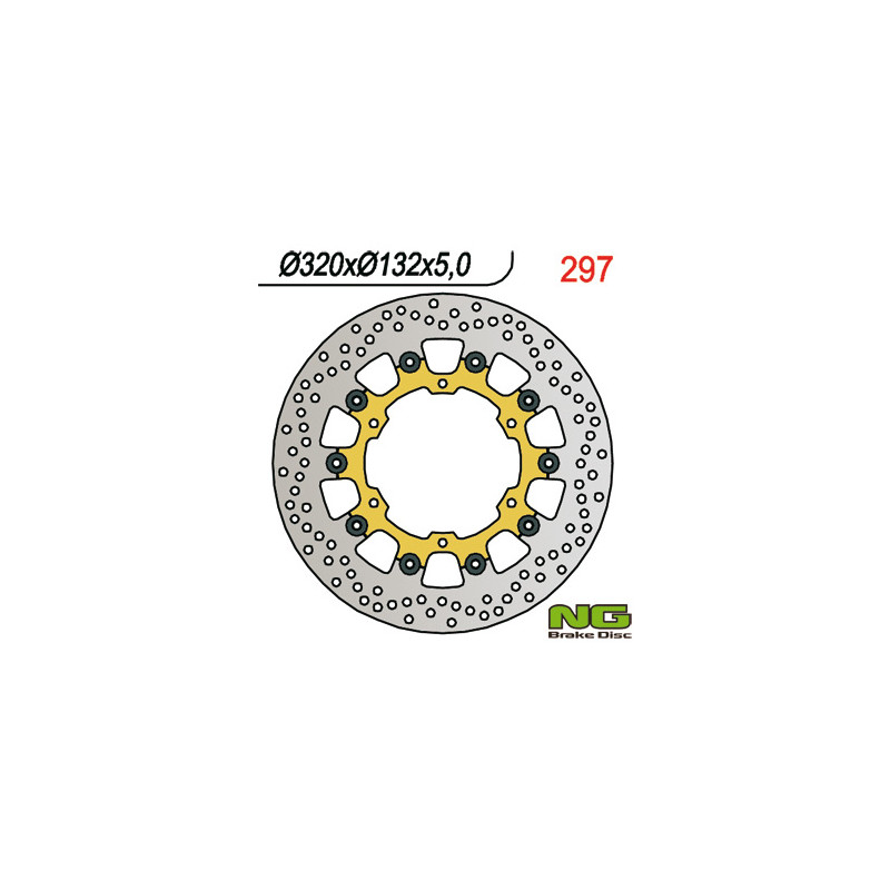 NG TARCZA HAMULCOWA PRZÓD YAMAHA FJR1300 '03-'16, MT-01 '05-06, V-MAX 1700 09-16 (320X132X5) PŁYWAJĄCA (ZŁOTA) NG TARCZA HAMULCOWA PRZÓD YAMAHA FJR1300 '03-'16, MT-01 '05-06, V-MAX 1700 09-16 (320X132X5) PŁYWAJĄCA (ZŁOTA)