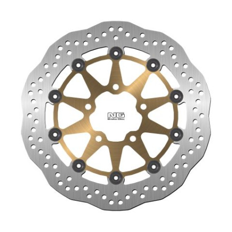 NG TARCZA HAMULCOWA PRZÓD SUZUKI GSXR 600/750/1000 '03-05, VL800 '14-15 (5X10,5MM) WAVE PŁYWAJĄCA (ŚRODEK ZŁOTY)
