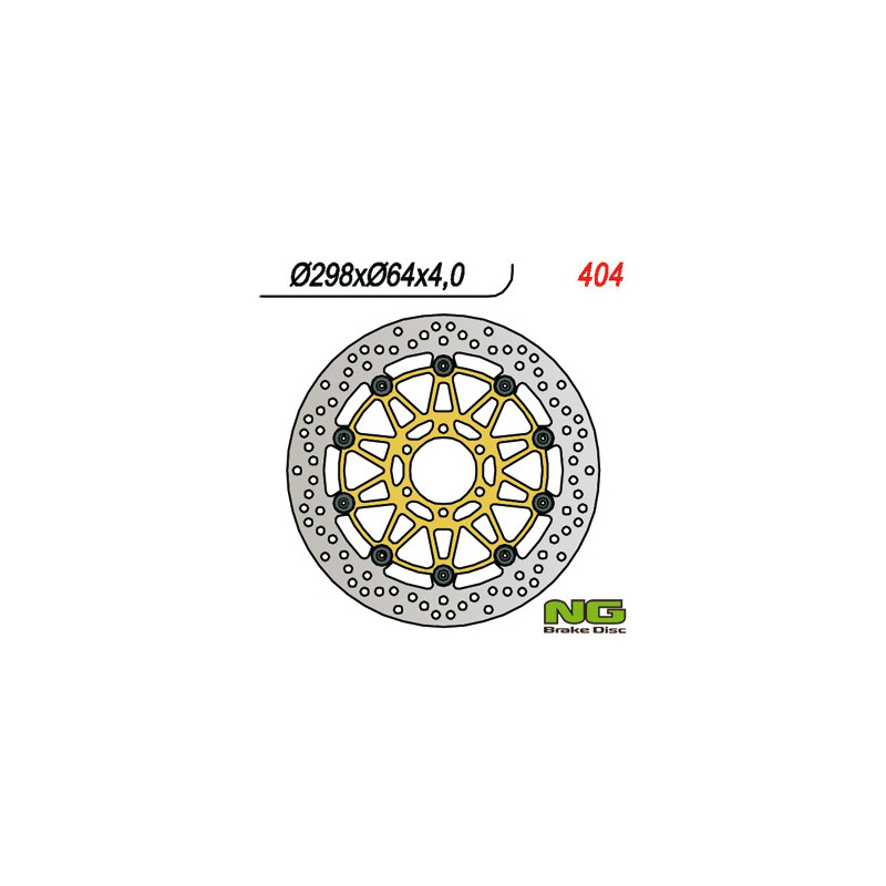 NG TARCZA HAMULCOWA PRZÓD YAMAHA FZS600 '98-'03, TDM850 '91-'01 (298x64x4) PŁYWAJĄCA (ZŁOTY ŚRODEK) NG TARCZA HAMULCOWA PRZÓD YAMAHA FZS600 '98-'03, TDM850 '91-'01 (298x64x4) PŁYWAJĄCA (ZŁOTY ŚRODEK)