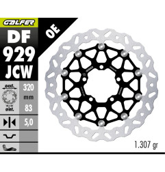 GALFER TARCZA HAMULCOWA PRZÓD TRIUMPH TIGER 850 '24; TIGER 900 '20-'24; TIGER 1200 '20-'24; SPEED TRIPLE 1050/1200