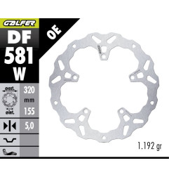 GALFER TARCZA HAMULCOWA PRZÓD KTM 390 ADVENTURE X '25- (WAVE FIXED) (320X155X5MM)
