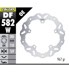 GALFER TARCZA HAMULCOWA PRZÓD KTM 390 ENDURO R '25- (WAVE FIXED) (285X155X5MM)