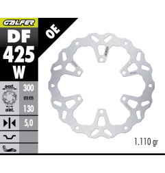 GALFER TARCZA HAMULCOWA PRZÓD KAWASAKI KLE 500 '26- (WAVE FIXED) (300X130X5MM)