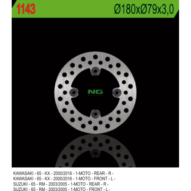 NG TARCZA HAMULCOWA PRZÓD/TYŁ KAWASAKI KX 65 '00-'20, SUZUKI RM 65 '03-'05 NG TARCZA HAMULCOWA PRZÓD/TYŁ KAWASAKI KX 65 '00-'20, SUZUKI RM 65 '03-'05
