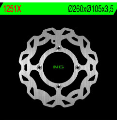 NG TARCZA HAMULCOWA PRZÓD BETA 125RR (4T) '08-'22, RR125 (2T)'19-'22, RR50 WAVE (260X105X3.5)