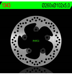 NG TARCZA HAMULCOWA TYŁ APRILIA 850 MANA 07-17 (206X102X5,0MM) (5X8,5MM)