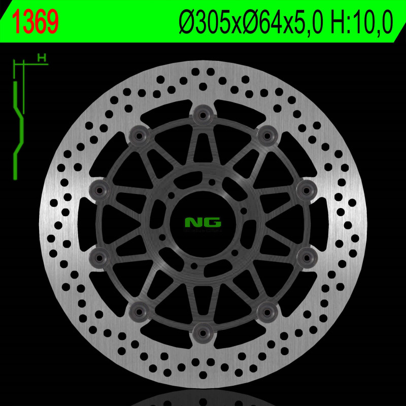 NG TARCZA HAMULCOWA PRZÓD KTM 950/990 SMR/SMT 05-14 (305X64X5,0MM) (6X8,5MM) PŁYWAJĄCA NG TARCZA HAMULCOWA PRZÓD KTM 950/990 SMR/SMT 05-14 (305X64X5,0MM) (6X8,5MM) PŁYWAJĄCA
