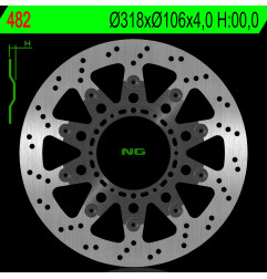 NG TARCZA HAMULCOWA PRZÓD HONDA NSR 125 93-03 PŁYWAJĄCA (318X106X4,0 MM) (6X8,5MM)