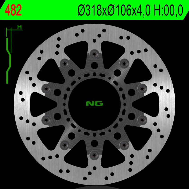 NG TARCZA HAMULCOWA PRZÓD HONDA NSR 125 93-03 PŁYWAJĄCA (318X106X4,0 MM) (6X8,5MM) NG TARCZA HAMULCOWA PRZÓD HONDA NSR 125 93-03 PŁYWAJĄCA (318X106X4,0 MM) (6X8,5MM)