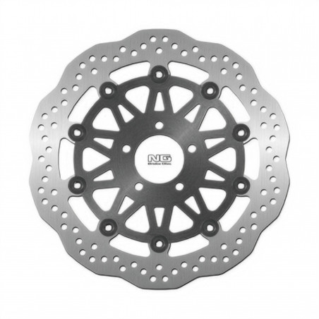 NG TARCZA HAMULCOWA PRZÓD KAWASAKI ZR1100 '92-98, ZXR1100 '99-00, ZX-9R '00-01 (5X10,5MM) WAVE PŁYWAJĄCA (CZARNY ŚRODEK)