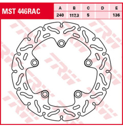 TRW ZF TARCZA HAMULCOWA TYŁ HONDA CTX 700 '14-'17, NC 700D/S/X/XA '12-'14, NC 750D/J/S/X '14-, (240X117X5MM) WAVE