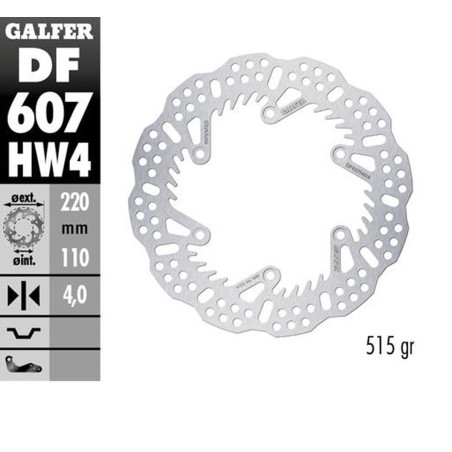 GALFER TARCZA HAMULCOWA TYŁ KTM SX/EXC/SX-F/EXC-F '93-'23; GS/MX/LC4 '93-'23; GAS GAS EC/EC-F/MC/MC-F '21-'24