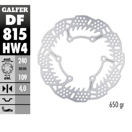 GALFER TARCZA HAMULCOWA TYŁ BETA 250RR '12-'24; 300RR '13-'24; 350RR '13-'24; 400/430/450/480/498 '13-'24; X-TRAINER