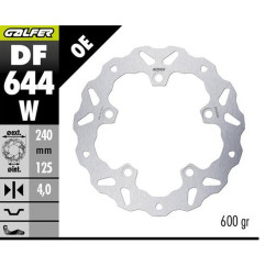 GALFER TARCZA HAMULCOWA TYŁ KOVE 800X PRO '23-'25 (WAVE FIXED) (240X125X5MM)