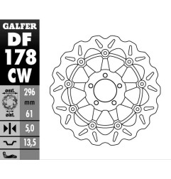 GALFER TARCZA HAMULCOWA KAWASAKI ZX6R (98-99)