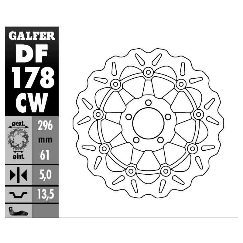 GALFER TARCZA HAMULCOWA KAWASAKI ZX6R (98-99) GALFER TARCZA HAMULCOWA KAWASAKI ZX6R (98-99)