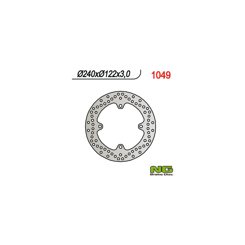 NG TARCZA HAMULCOWA TYŁ SUZUKI RMZ 450 '05-'20, HONDA CR 125 '98-'99, CR 250 '97-'01, RMZ 250 '07-'20 (4X10,5MM)