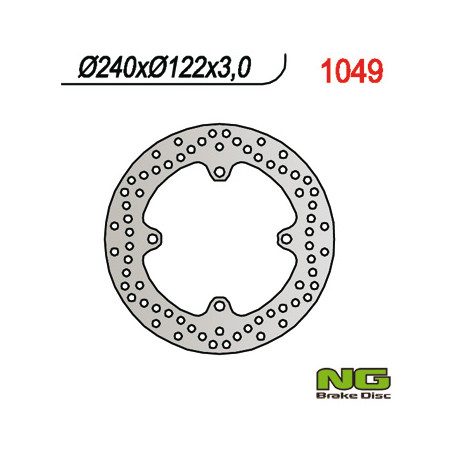 NG TARCZA HAMULCOWA TYŁ SUZUKI RMZ 450 '05-'20, HONDA CR 125 '98-'99, CR 250 '97-'01, RMZ 250 '07-'20 (4X10,5MM)
