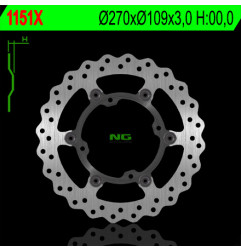NG TARCZA HAMULCOWA PRZÓD KAWASAKI KXF 250/450, PŁYWAJĄCA 270MM (270X109X3,0) 4 OTWORY O ŚR. 9,5MM WAVE