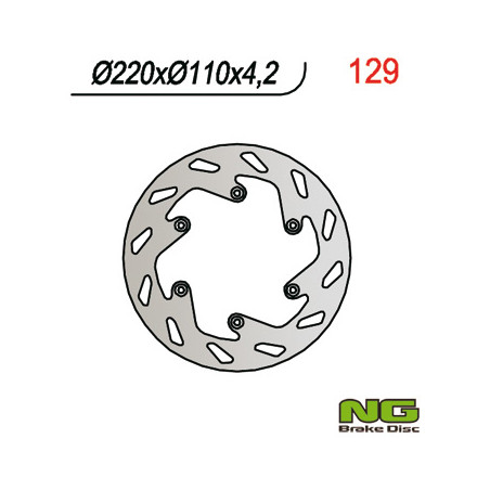 NG TARCZA HAMULCOWA TYŁ KTM SX/EXC/LC 4 (220x110x4,2) (NG141; NG129)