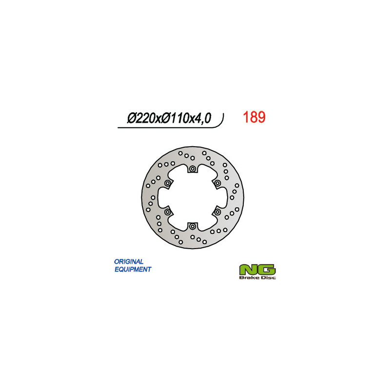 NG TARCZA HAMULCOWA TYŁ APRILIA 50 RX 92-05, PEGASO 50, BETA 200/350/400 (220x110x4)