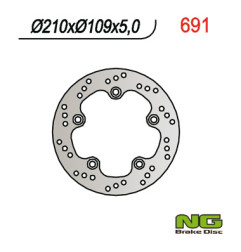 NG TARCZA HAMULCOWA TYŁ SUZUKI AN 250 98-03, AN 400 98-02 (210x109x5) (5X10,5MM)